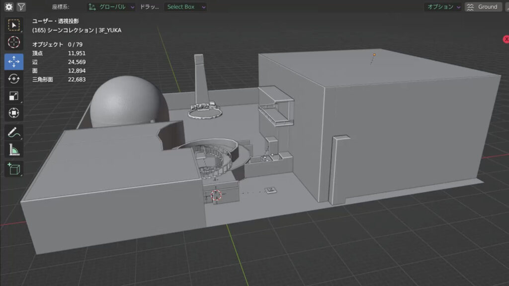 Blenderで作成したメタバースの元画像