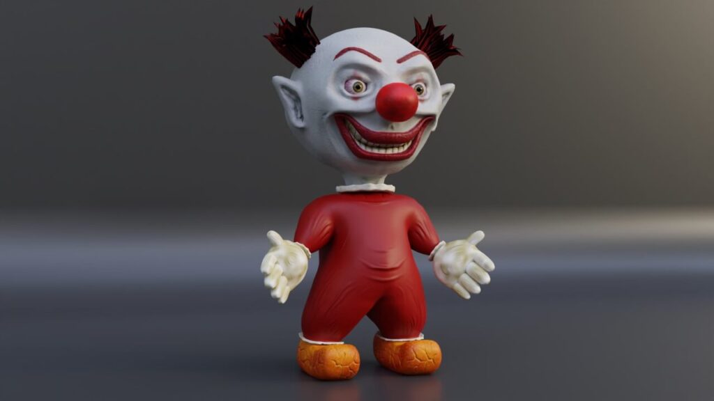 Blenderのスカルプト作品:ピエロ