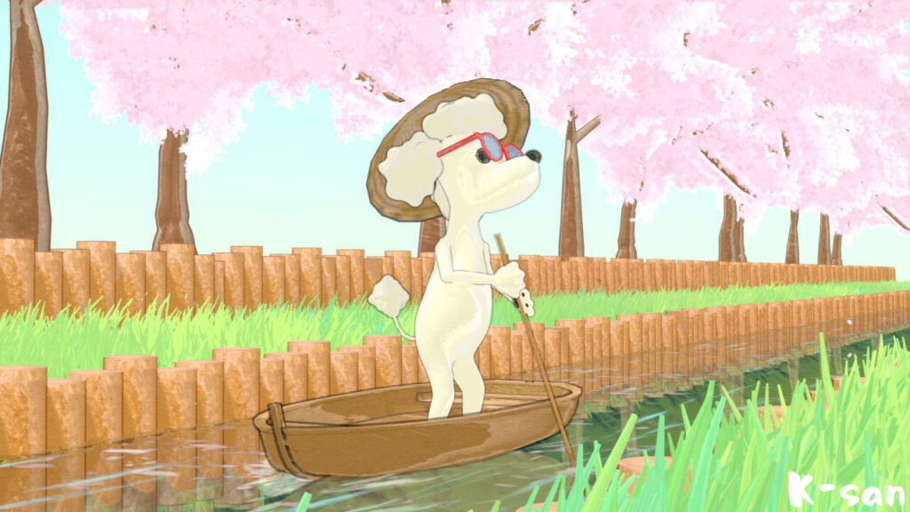 作品名:愛犬と桜の画像