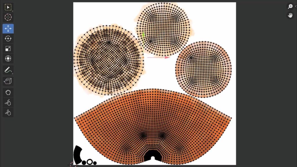 Blender|切れ目(シーム)に線が入るテクスチャのUVの画像