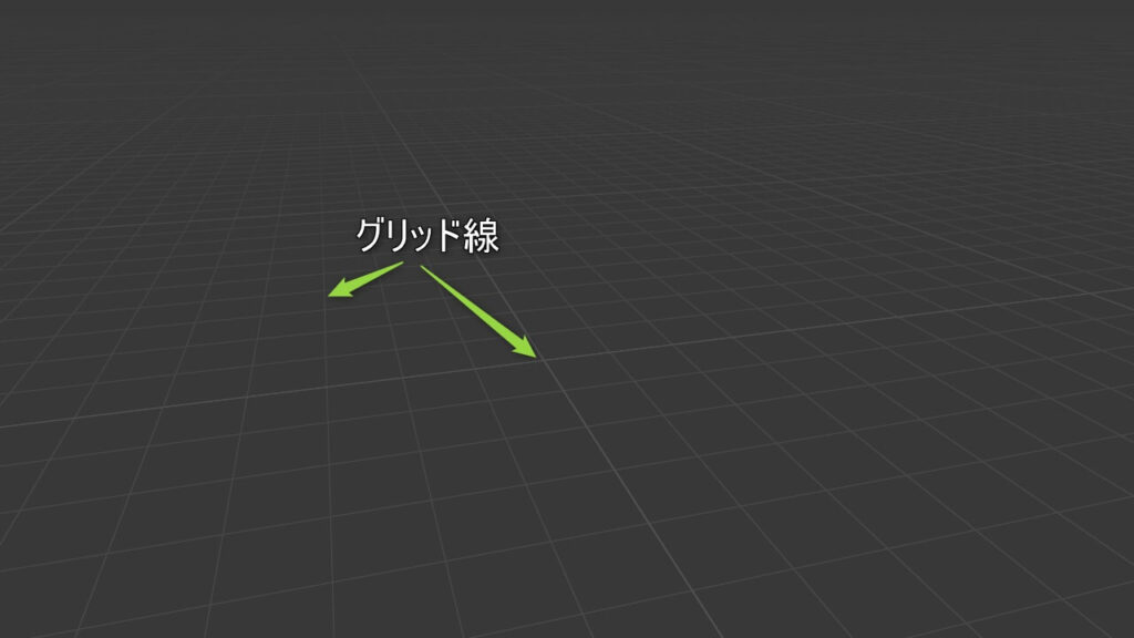 Blenderのグリッド線